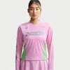 Nike Swift Logo-print Long-sleeve T-shirt In Pink