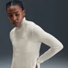 Nike Women's Swift Therma-fit Turtle-neck Running Top In White