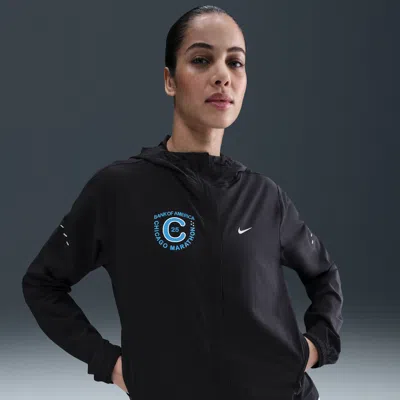 Nike Women's Swift Uv Repel Running Jacket In Black