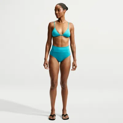 Nike Women's Swim Effortless Essential High Waist Full Bottom In Green