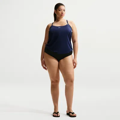 Nike Women's Swim Effortless Essential High Waist Full Bottom (plus Size) In Blue