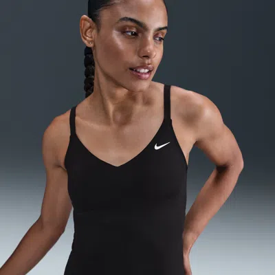 Nike Women's Swim Effortless Essential V-neck Tank Topini In Black