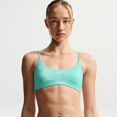 Nike Women's Swim Essential Bralette Bikini Top In Green