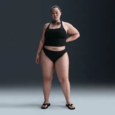 Nike Women's Swim Essential High-waisted Bottoms (extended Sizing) In Black