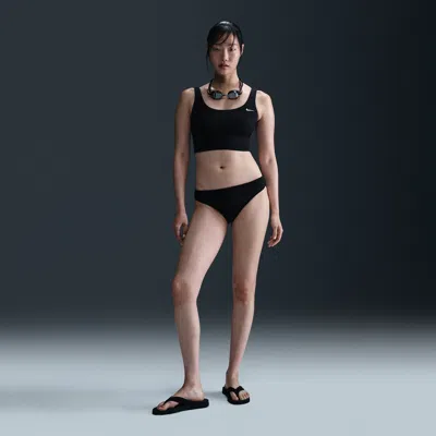 Nike Women's Swim Essential Hipster Bikini Bottom In Black