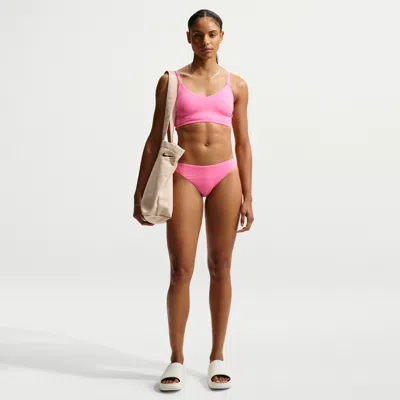 Nike Women's Swim Essential Sling Bikini Bottom In Pink