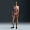 Nike Women's Swim Essential Tie-string Bikini Bottom In Purple