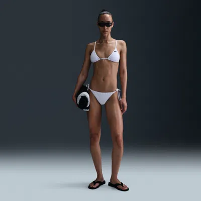 Nike Women's Swim Essential Tie-string Bikini Bottom In White
