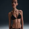 Nike Women's Swim Essential Triangle Bikini Top In Black