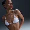 Nike Women's Swim Essential Triangle Bikini Top In White