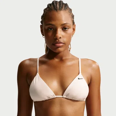 Nike Women's Swim Essential Triangle Bikini Top In Neutral