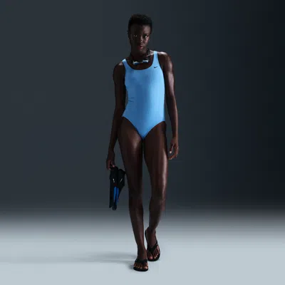 Nike Women's Swim Essential U-back One-piece Swimsuit In Blue