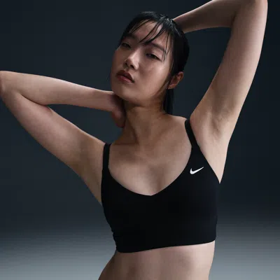 Nike Women's Swim Essential V-neck Midkini In Black