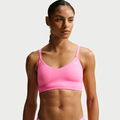 Nike Women's Swim Essential V-neck Midkini In Pink