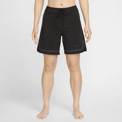 Nike Women's Swim Fadeaway 7" Board Shorts In Black