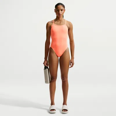 Nike Women's Swim Hydrastrong Essential Racerback One Piece In Orange