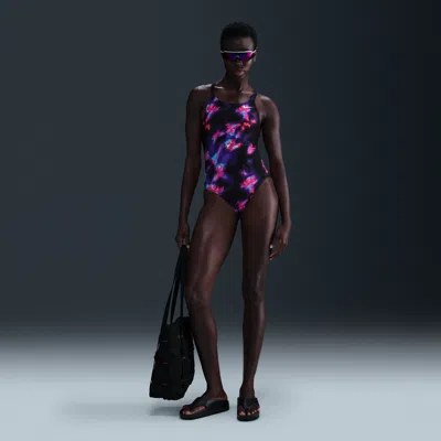 Nike Women's Swim Hydrastrong Fastback One-piece In Black