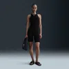 Nike Women's Swim Hydrastrong High-neck Legsuit In Black