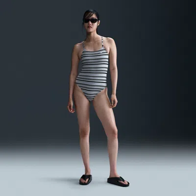 Nike Women's Swim Lace-up One-piece In Black