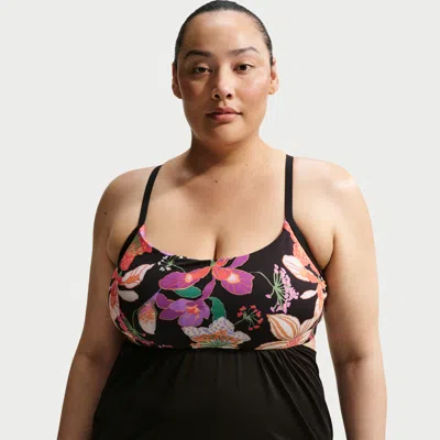 Nike Women's Swim Layered Tank Topini (plus Size) In Black
