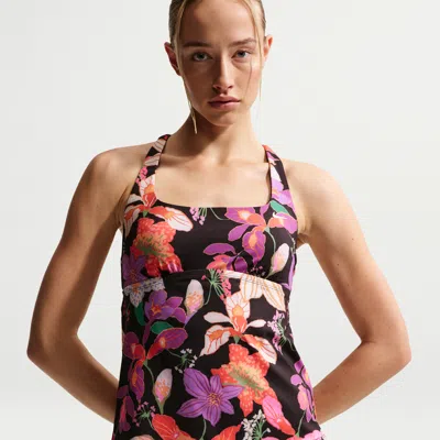 Nike Women's Swim Square Neck Tank Topini In Multi