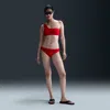 Nike Women's Swim Swoosh Link Terry Hipster Bikini Bottom In Red