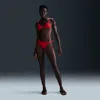 Nike Women's Swim Swoosh Link Terry Tie-string Bikini Bottom In Red