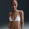 Nike Women's Swim Swoosh Link Terry Triangle Bikini Top In White