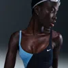 Nike Women's Swim V-neck Midkini In Blue