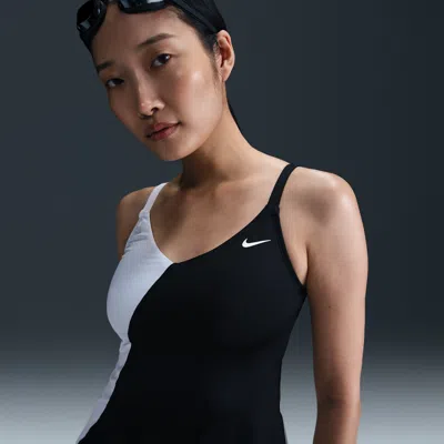 Nike Women's Swim V-neck Tank Topini In Black