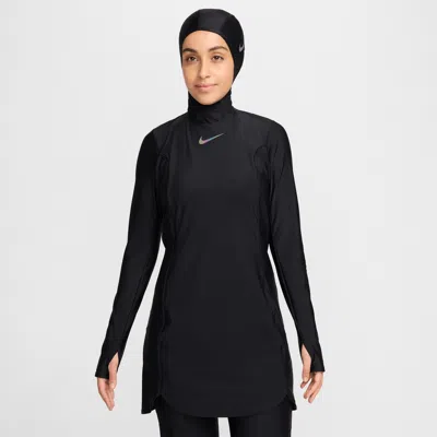 Nike Women's Swim Victory Full-coverage Dress In Black