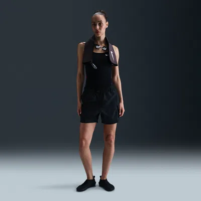Nike Women's Swim Voyage Cover-up Shorts In Black