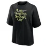 Nike Women's Swoosh Cities Los Angeles Short-sleeve Boxy T-shirt In Black