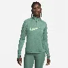 Nike Women's Swoosh Dri-fit 1/4-zip Mid Layer In Green