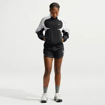 Nike Women's Swoosh Dri-fit Mid-rise Unlined Running Shorts In Black