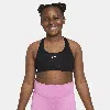 Nike Women's Swoosh Girls' Sports Bra (extended Size) In Black