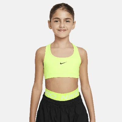 Nike Kids' Women's Swoosh Girls' Sports Bra In Yellow
