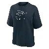 Nike Women's Swoosh Tennis Boxy T-shirt In Blue
