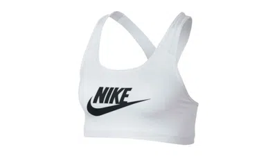 Pre-owned Nike Women's Swoosh Logo Training Sports Bra In White
