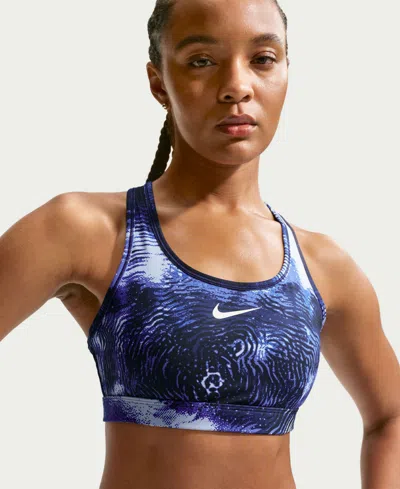 Nike Women's Swoosh Medium Support Padded Sports Bra In Purple