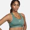 Nike Women's Swoosh Medium Support Padded Sports Bra In Green