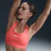 Nike Women's Swoosh Medium Support Padded Sports Bra In Orange