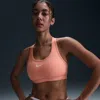 Nike Women's Swoosh  Support Padded Sports Bra In Orange