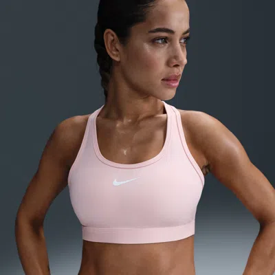 Nike Women's Swoosh  Support Padded Sports Bra In Pink