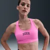 Nike Women's Swoosh Medium Support Padded Sports Bra In Pink