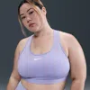 Nike Women's Swoosh Medium Support Padded Sports Bra (plus Size) In Purple