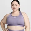 Nike Women's Swoosh Medium Support Padded Sports Bra (plus Size) In Purple