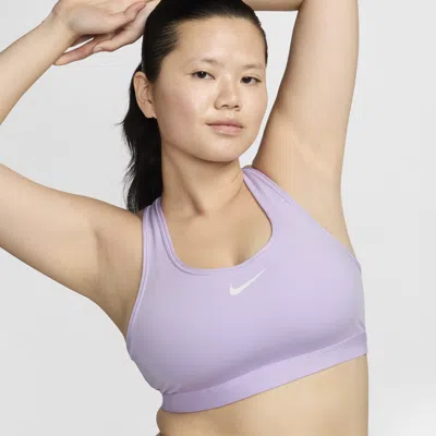 Nike Women's Swoosh Medium Support Padded Sports Bra In Purple