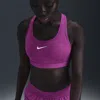 Nike Women's Swoosh  Support Padded Sports Bra In Purple