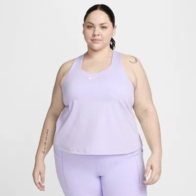 Nike Women's Swoosh Medium-support Padded Sports Bra Tank Top (plus Size) In Purple